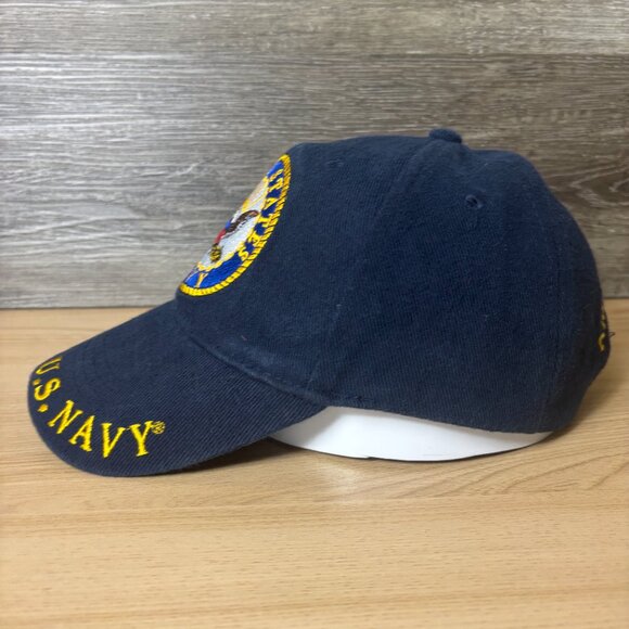 US Navy Hat Cap Strap Back Blue United States Adjustable - Picture 4 of 11